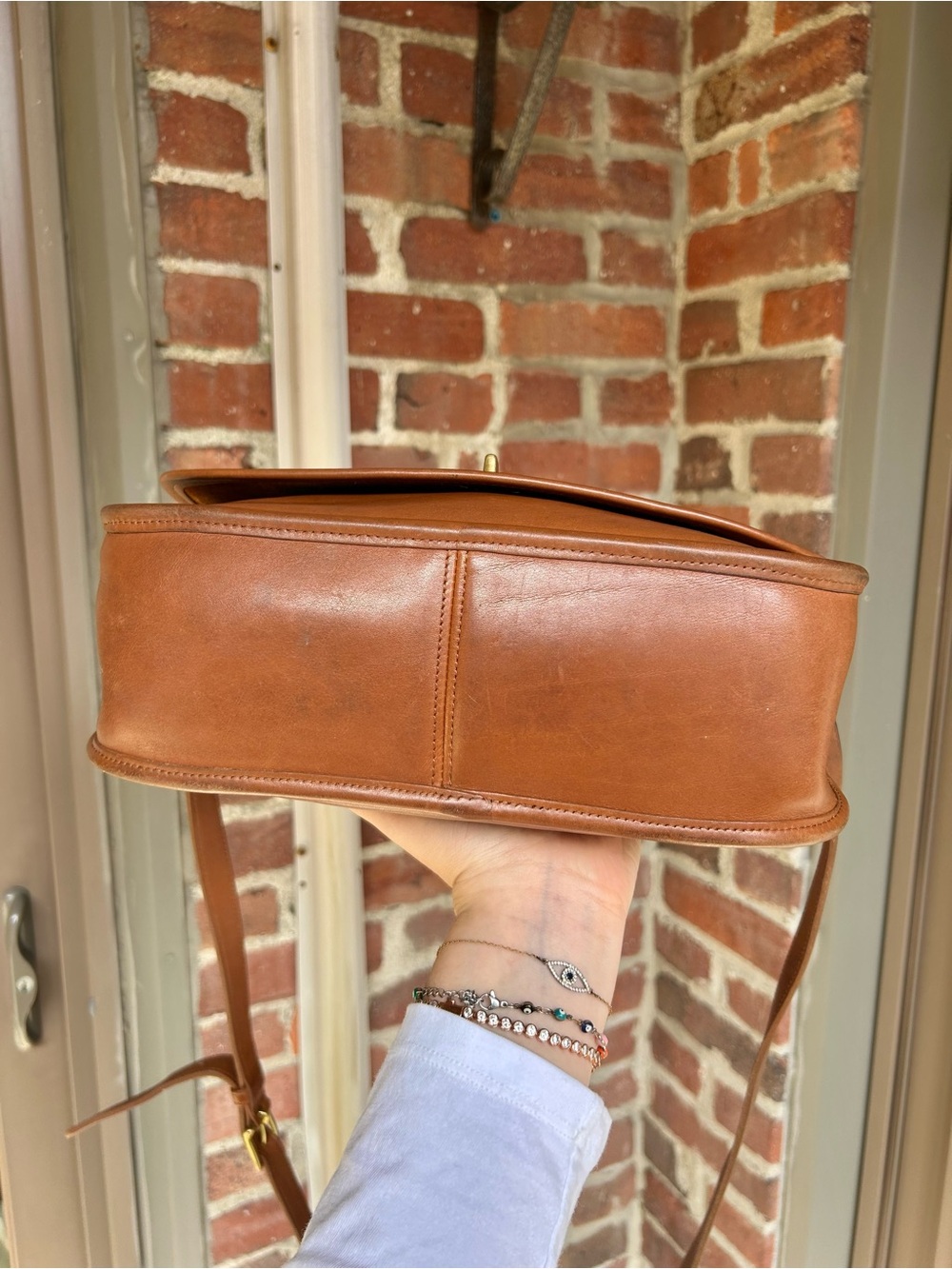 Vintage coach city bag style 9790 british tan crossbody turnlock retro y2k purse - Picture 6 of 13